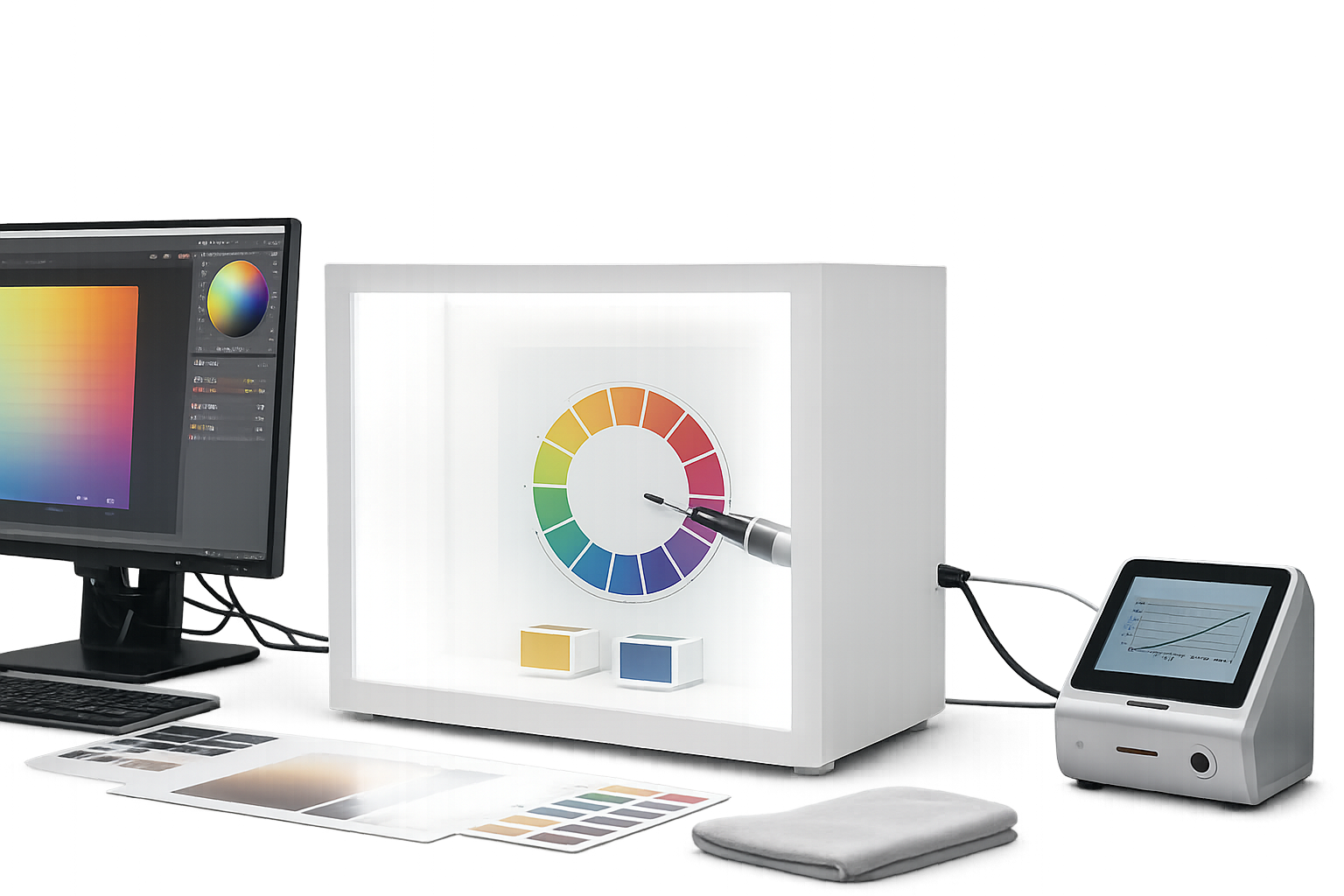 色彩校準（示意）