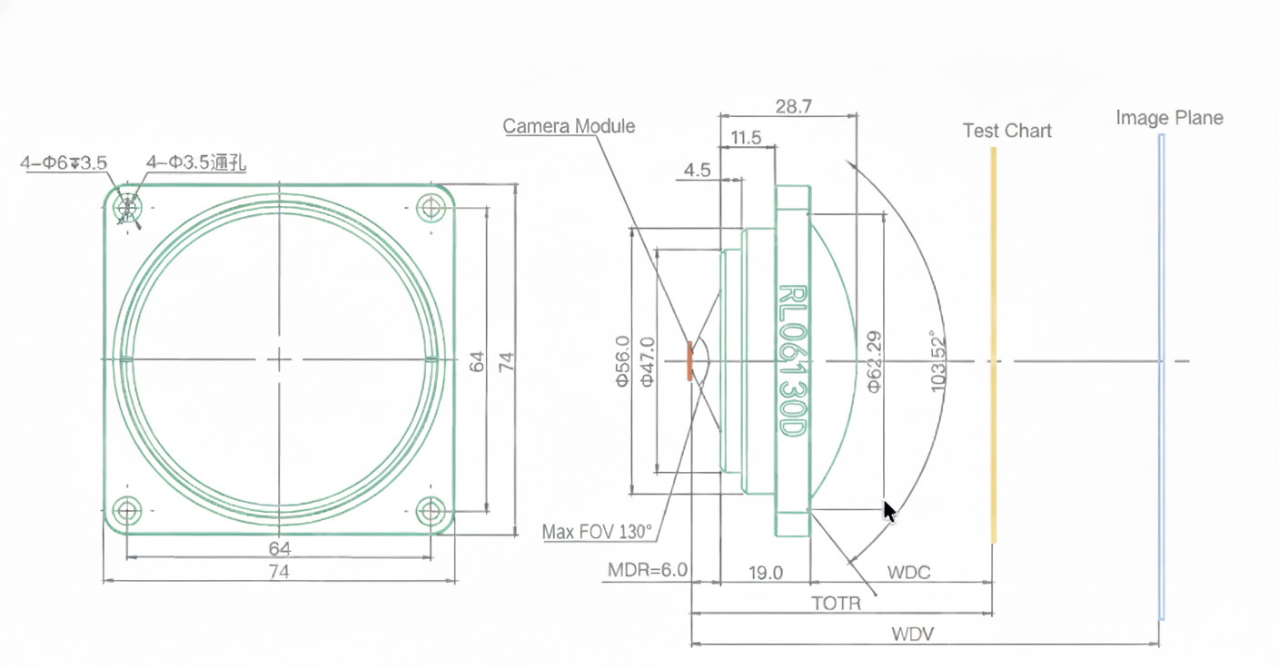 RL06130D Mechanical Drawing